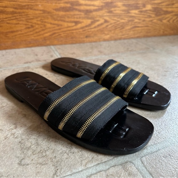 James Smith Zipper Open Toe Sandals Size 11 - Picture 2 of 5